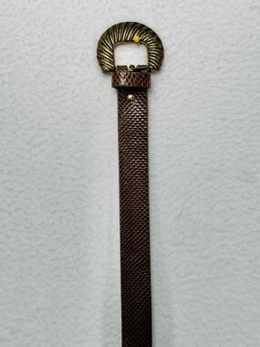 Vintage Lizard Belt Brown